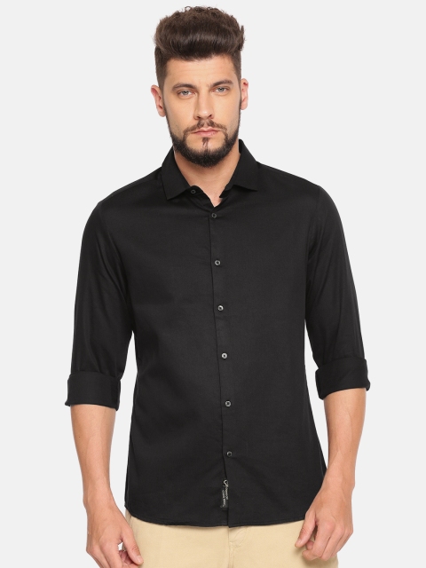 

Being Human Men Black Premium Slim Fit Solid Casual Shirt