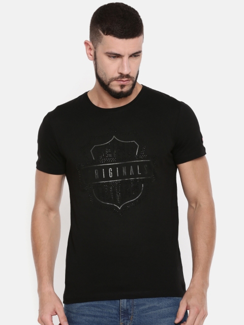 

Being Human Men Black Embellished Round Neck T-shirt