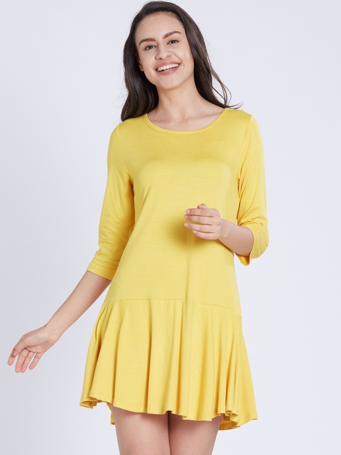 

Mystere Paris Yellow Solid Nightdress C323B