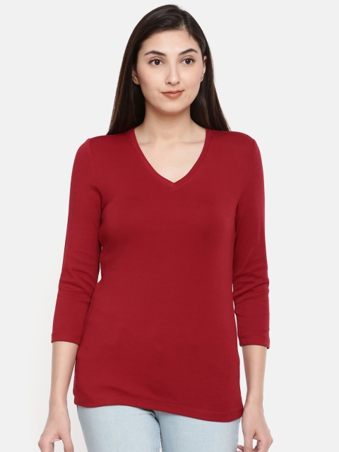 

Fame Forever by Lifestyle Women Red Solid Top