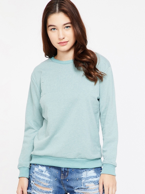 

Fame Forever by Lifestyle Women Sea Green Printed Sweatshirt