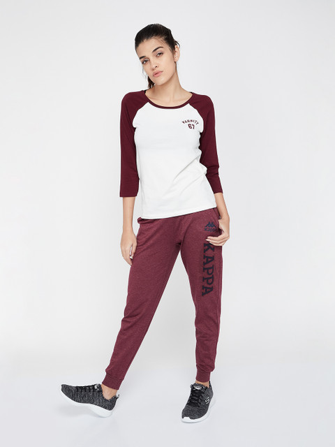 

Kappa Women White Solid Round Neck T-shirt
