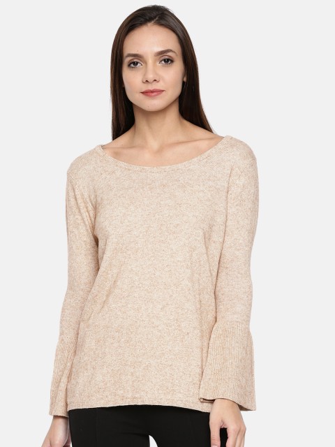 

Fame Forever by Lifestyle Women Beige Solid Pullover Sweater