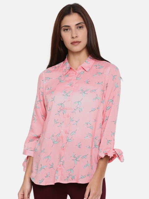 

Fame Forever by Lifestyle Women Pink Regular Fit Printed Casual Shirt