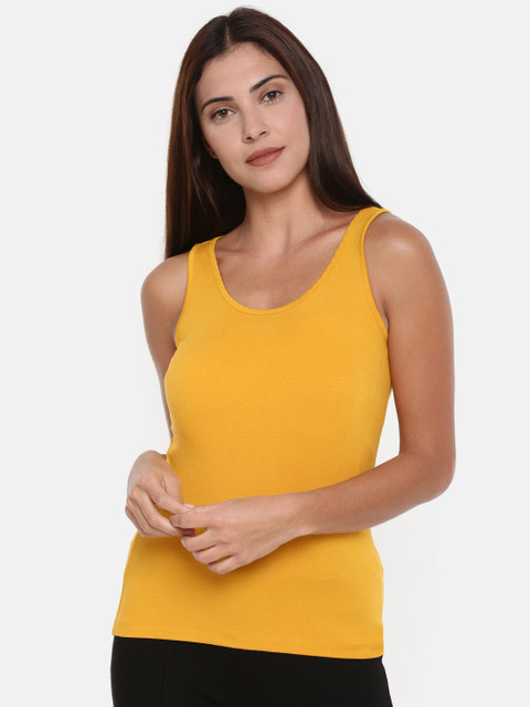 

CODE by Lifestyle Women Mustard Yellow Solid Top