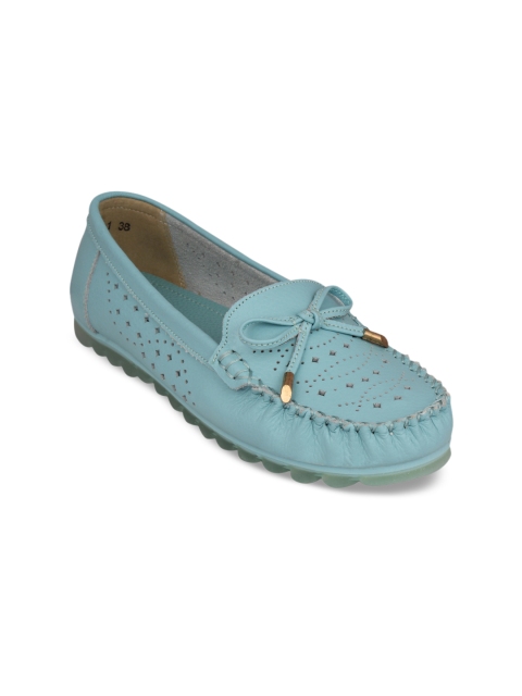 

pelle albero Women Blue Solid Synthetic Ballerinas