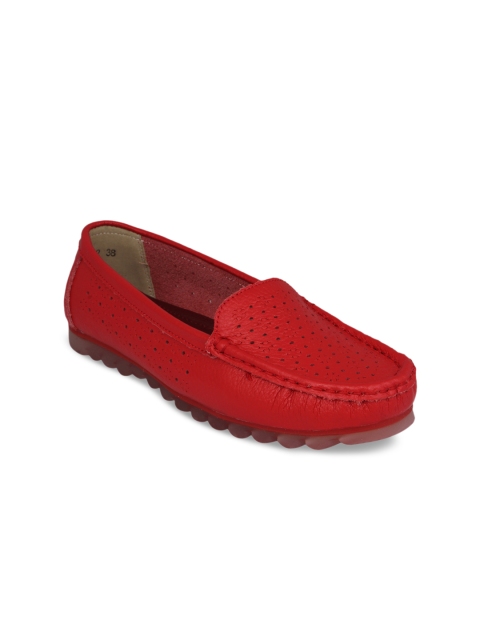 

pelle albero Women Red Solid Synthetic Ballerinas