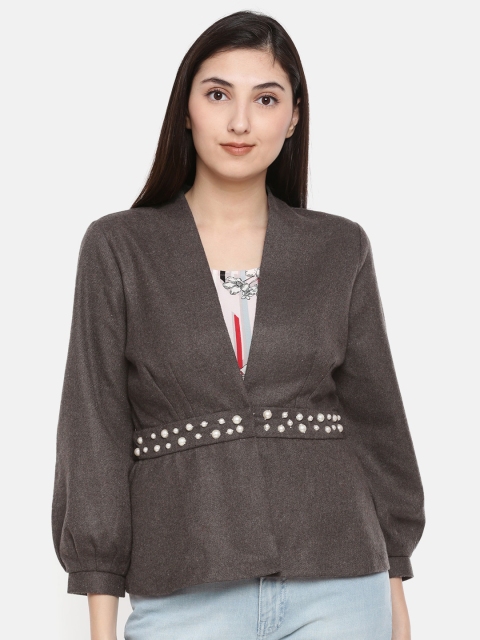 

CODE by Lifestyle Women Grey Solid Tailored Jacket