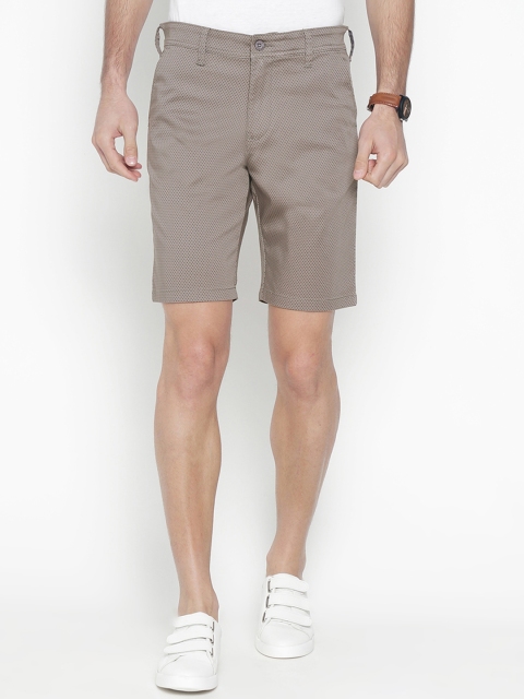 

Balista Men Taupe Printed Regular Fit Regular Shorts