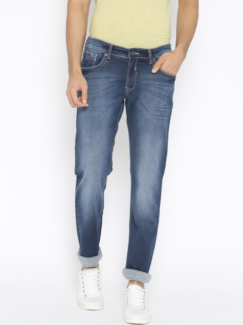 

Oxemberg Men Navy Blue Slim Fit Low-Rise Clean Look Stretchable Jeans