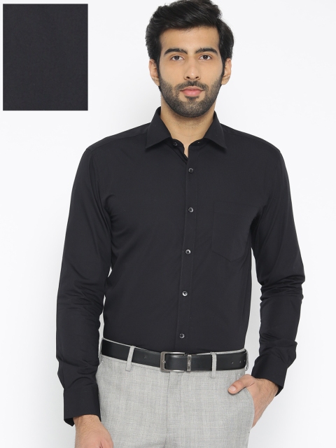 

Oxemberg Men Black Slim Fit Solid Formal Shirt