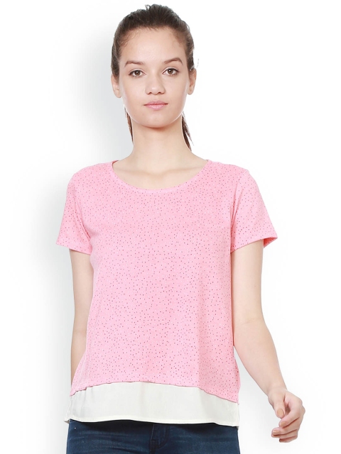 

People Women Pink Printed Top