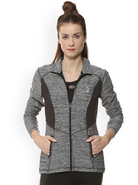 

Campus Sutra Women Grey Solid Lightweight Sporty Jacket