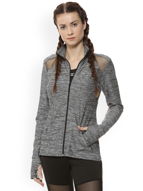 

Campus Sutra Women Grey Solid Lightweight Sporty Jacket