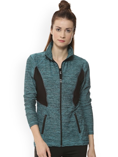 

Campus Sutra Women Teal Green Solid Lightweight Sporty Jacket