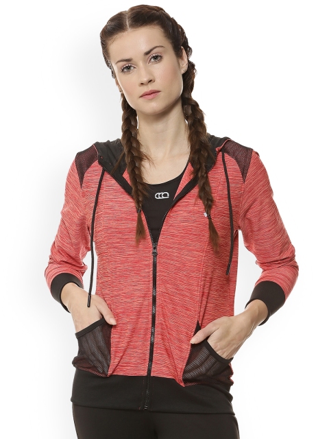 

Campus Sutra Women Red Solid Lightweight Sporty Jacket