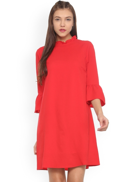 

People Women Red Solid Sheath Dress