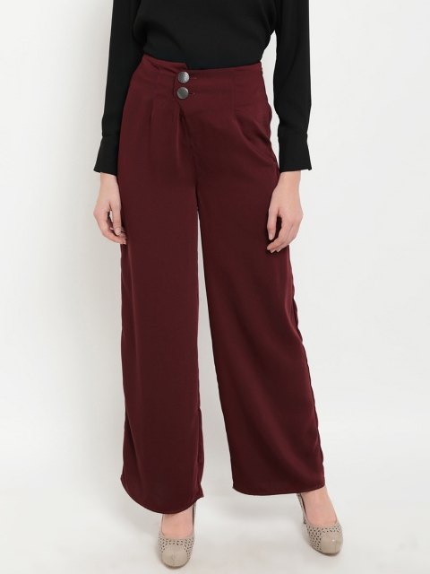 

Kazo Women Maroon Solid Palazzos