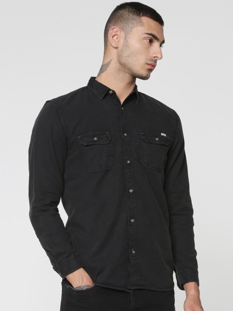 

Jack & Jones Men Black Regular Fit Faded Casual Shirt