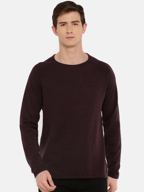 

Jack & Jones Men Red Solid Sweater
