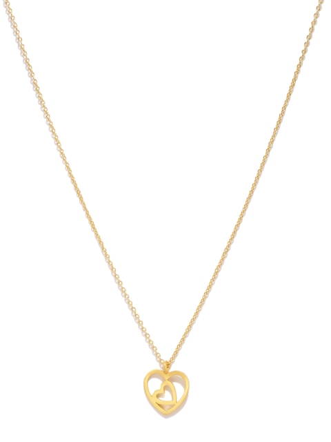 

Gehna Gold Toned Citrine Pendant with Chain