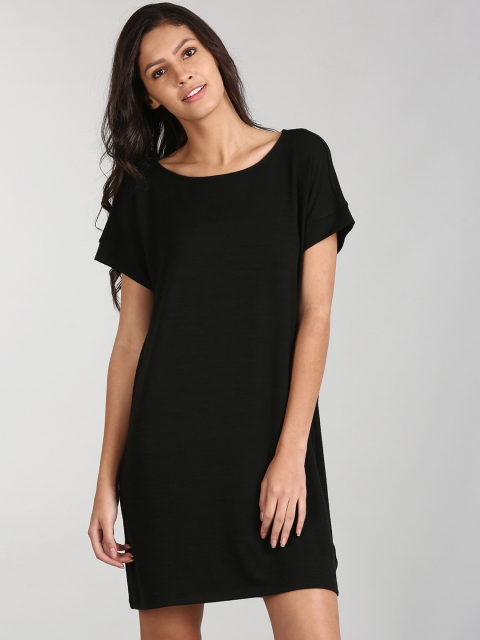 

GAP Women Softspun Knit Tee Dress, Black