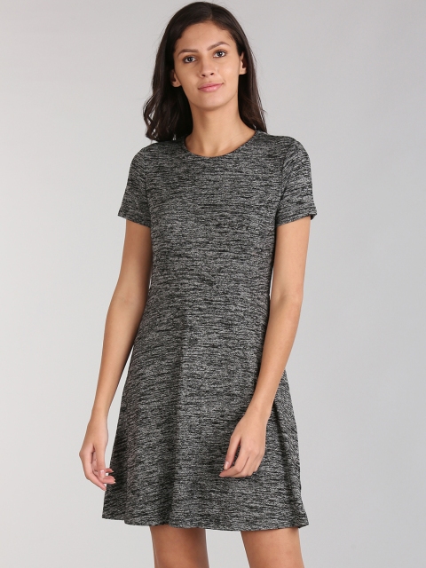 

GAP Women Softspun Fit And Flare Dress, Grey