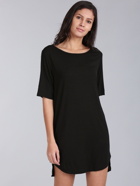 

GAP Women Solid Ribbed Swing Dress, Grey