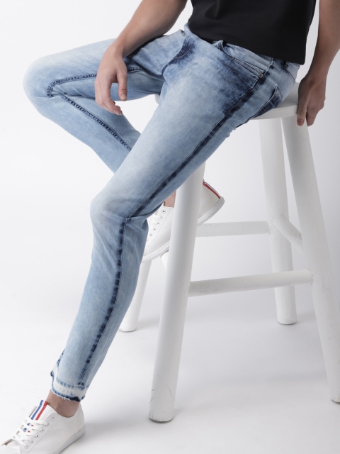 

Mast & Harbour Men Blue Skinny Fit Mid-Rise Clean Look Stretchable Jeans
