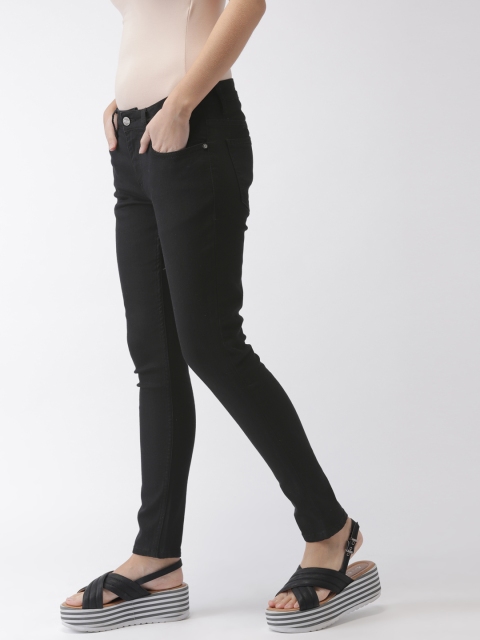

Mast & Harbour Women Black Skinny Fit Mid-Rise Clean Look Jeans