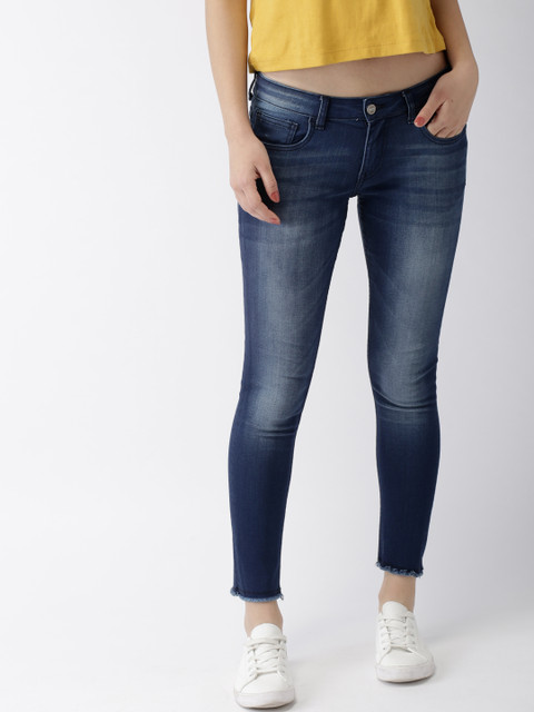 

Mast & Harbour Women Blue Skinny Fit Mid-Rise Clean Look Stretchable Jeans