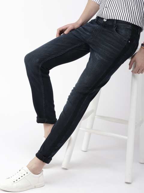 

Mast & Harbour Men Charcoal Slim Tapered Fit Mid-Rise Clean Look Stretchable Jeans