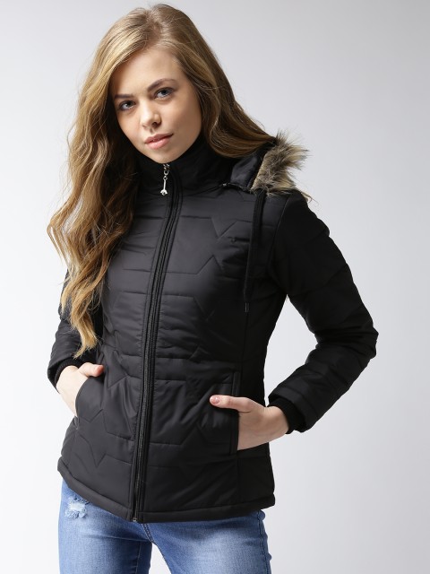 

Foreign Culture By Fort Collins Women Black Solid Parka Jacket