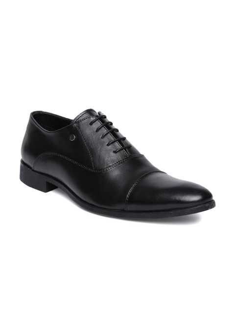 

Blackberrys Men Black Leather Formal Oxfords