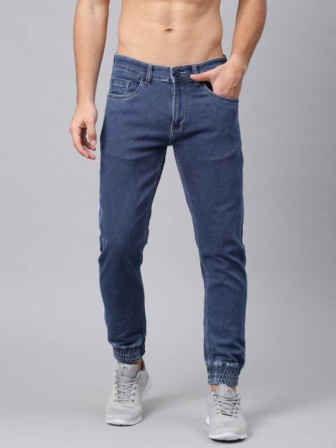 

HRX by Hrithik Roshan Men Blue Jogger Mid-Rise Clean Look Stretchable Jeans