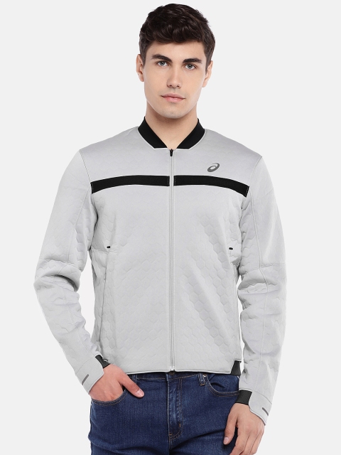 

ASICS Men Grey Solid Bomber Jacket
