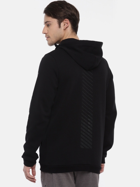 

ASICS Men Black Solid Hooded Sweatshirt