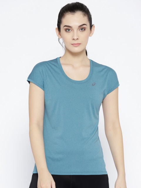 

ASICS Women Navy Blue Solid Top