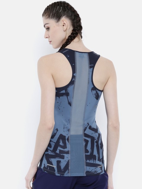 

ASICS Women Blue Printed FITTED Tank Top