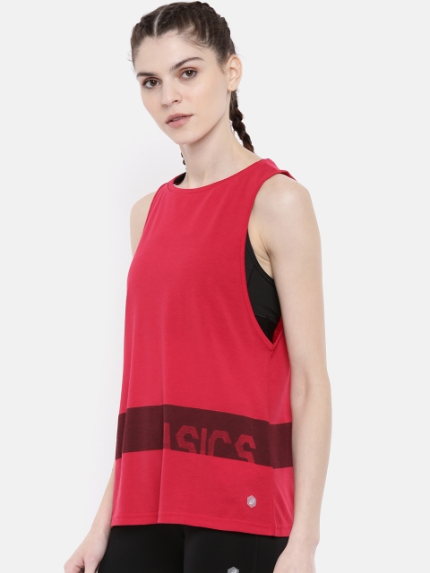 

ASICS Women Red POWER Solid Top