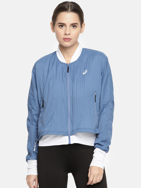 

ASICS Women Blue Solid Sporty Jacket