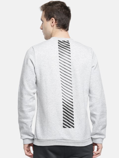 

ASICS Men Grey Melange Printed Sweatshirt