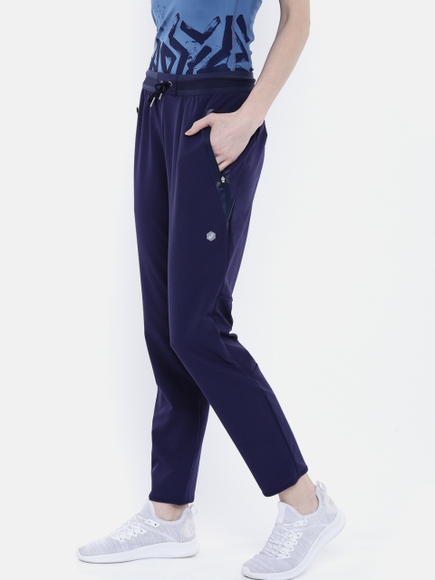 

ASICS Women Navy Blue Solid Stretch Track Pants