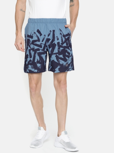 

ASICS Men Blue Printed Regular Fit 7IN PRINT Sports Shorts