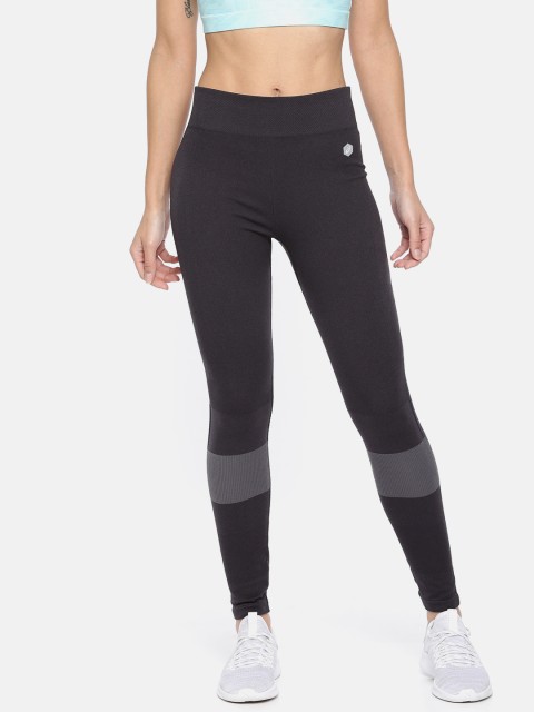 

ASICS Women Charcoal Grey Solid SEAMLESS Tights