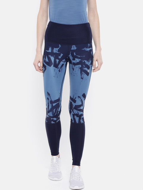 

ASICS Women Blue Printed Highwaist Tights