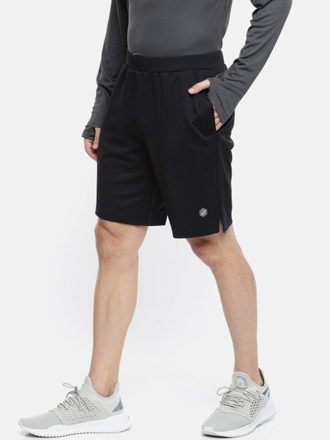 

ASICS Men Black Solid Regular Fit Moisture-wicking Technology Sports Shorts