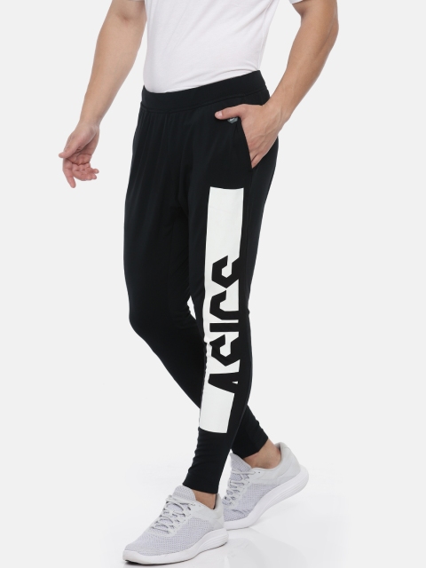 

ASICS Men Black Printed FITTED KNIT Track Pants