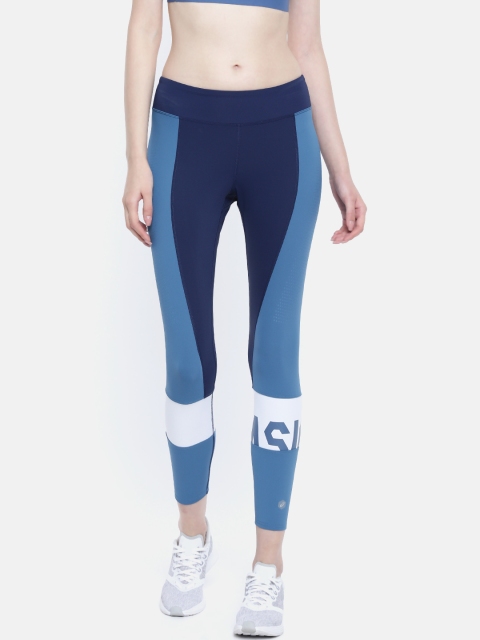 

ASICS Women Blue COLOR BLOCK 7/8 Cropped Tights