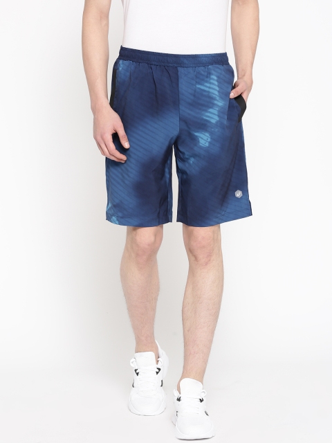 

ASICS Men Blue Graphic Woven 10IN Striped Sport Shorts